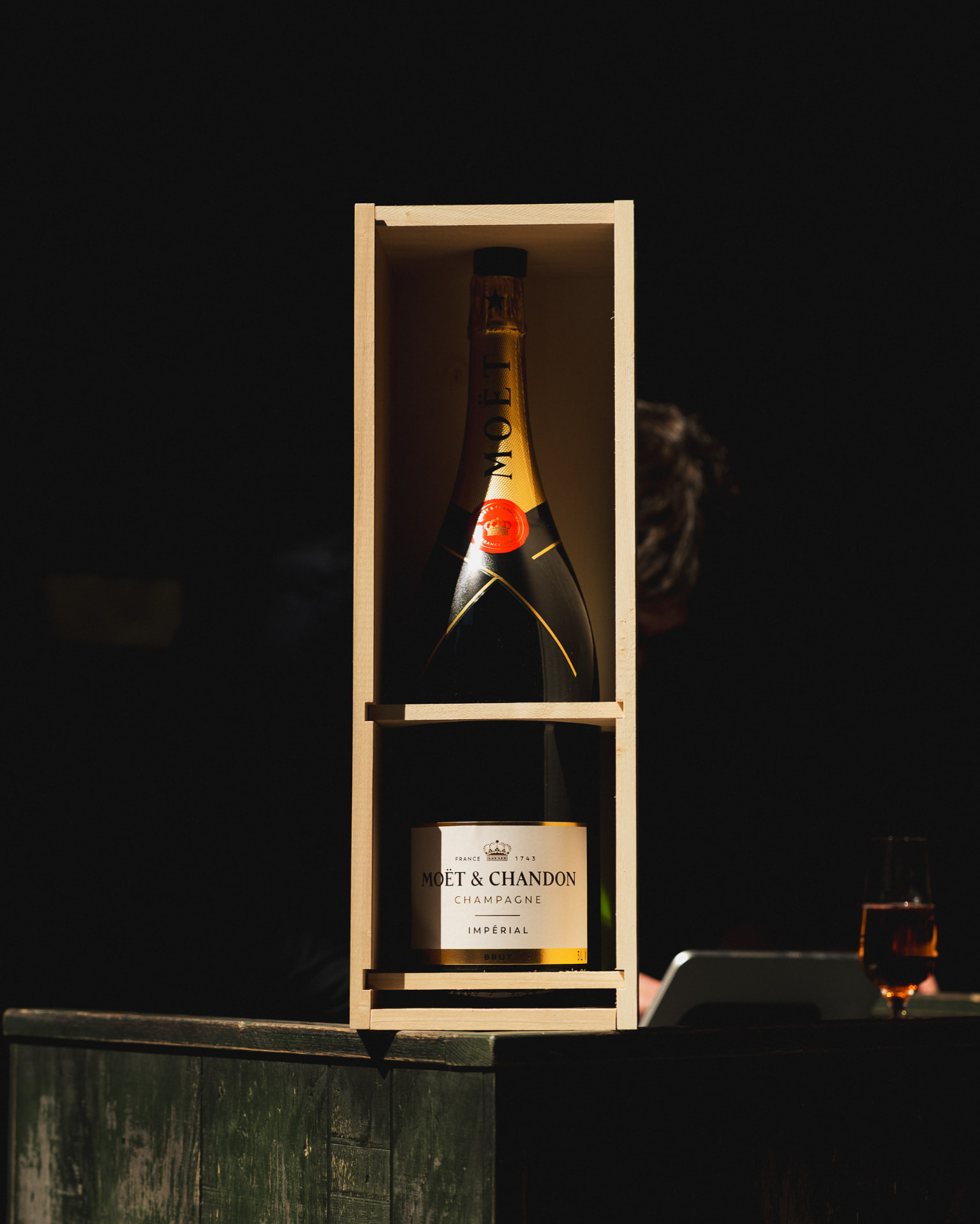 Moët & Chandon bottle displayed at Federico