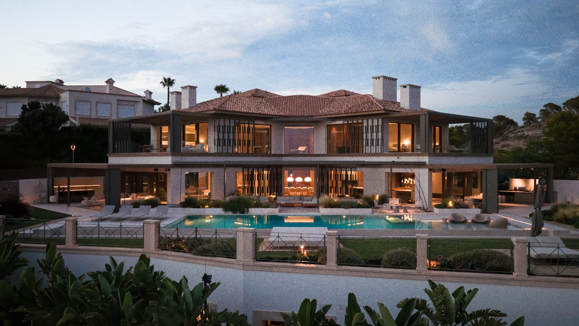 Las Brisas villa in the evening light