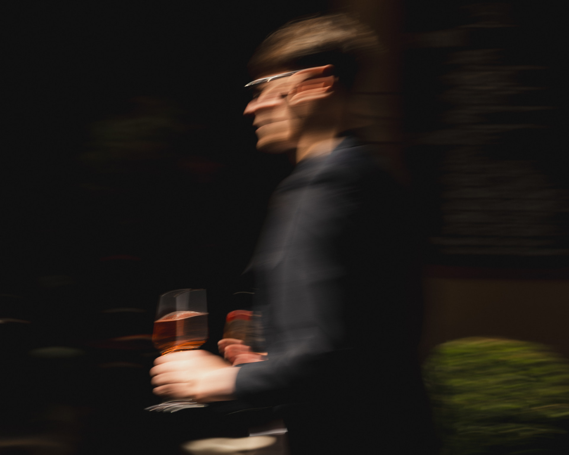 A guest passing through Federico’s Moët event